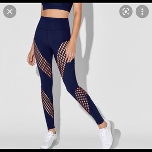 NWT Dion Lee x Carbon38 blue performance leggings